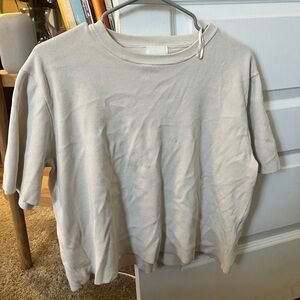 Cropped beige/brown H&M sweater